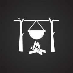 Outdoor landscape icon on background for graphic and web design. Simple vector sign. Internet concept symbol for website button or mobile app.