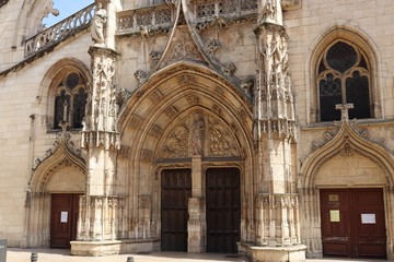 Ville de Villefranche sur Saône - France - Eglise Collégiale Notre Dame des Marais - Construction débutée au 13 ème siècle