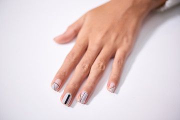 Creative manicure for lady