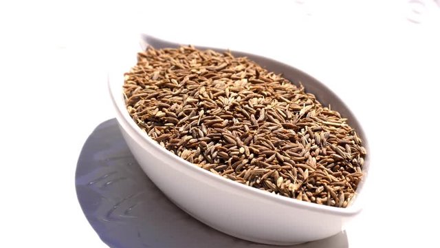 Spices. Various Indian. Spice and herbs rotate. Assortment of Seasonings, condiments. Cooking ingredients, flavor. 4K video Beautiful view