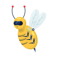 Vector design of bee and insect sign. Collection of bee and steampunk stock vector illustration.