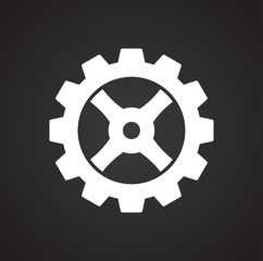 Technical mechanisms icon on background for graphic and web design. Simple vector sign. Internet concept symbol for website button or mobile app.