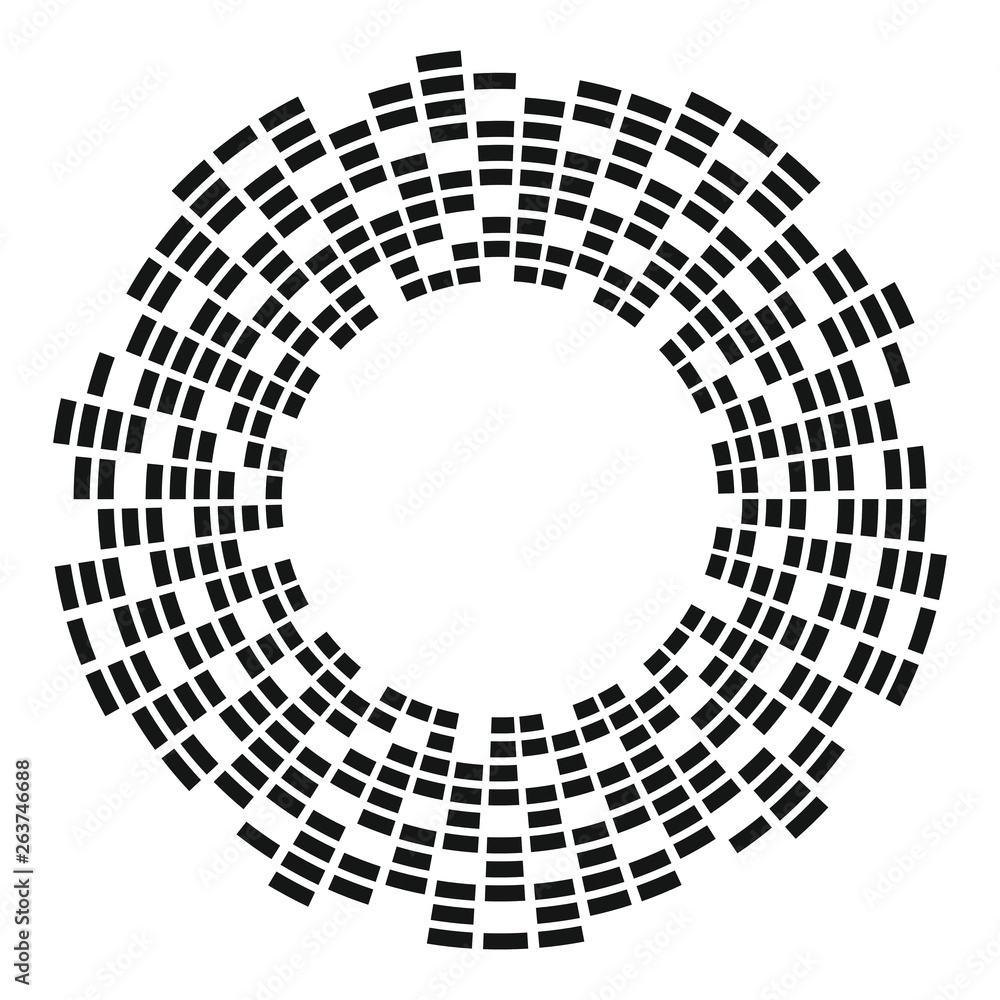 Poster equalizer music sound wave circle vector symbol icon design. equalizer icon isolated.