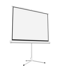 Blank Projector Screen Isolated