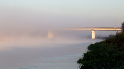 Morning mist over the river