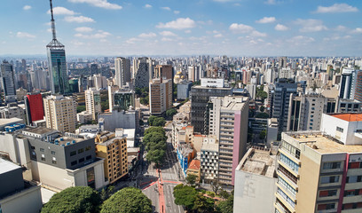 Avenida Paulista (Paulista avenue), Sao Paulo city, Brazil
