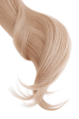 Fototapeta premium Long blond hair isolated on white background
