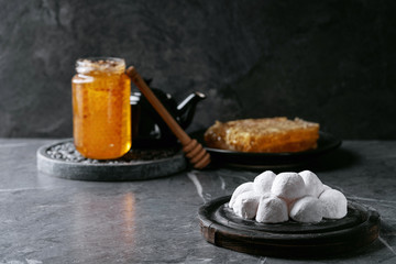 Variety of traditional Greek sweets cookies