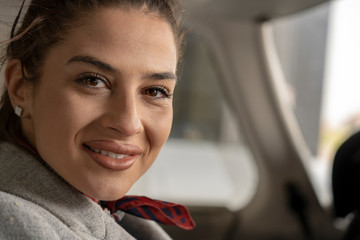 Beautiful Smiling Young Woman Face Closeup
