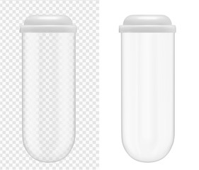 Transparent plastic or glass container