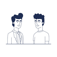 young men avatar character