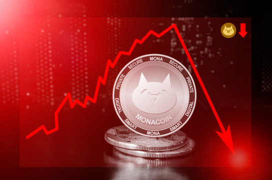 MonaCoin cryptocurrency value price fall drop; monacoin price down