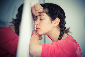 Girl being sad