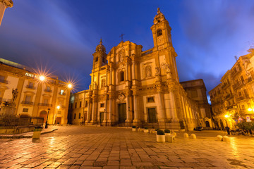 Fototapeta na wymiar Piazza San Domenico, Palermo, Sicily, Italy