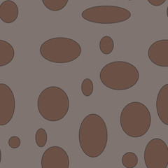 The Brown seamless pattern with a ovals