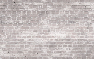 Vintage whitewashed old brick wall background