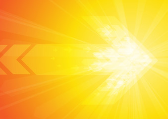 Vector : Arrows on orange background