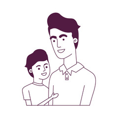father with son avatar character