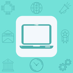 Laptop vector icon sign symbol