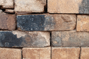 the texture of burnt brick