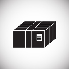 Box icon on background for graphic and web design. Simple vector sign. Internet concept symbol for website button or mobile app.