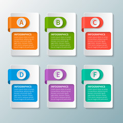 Abstract 3D Paper Infographics. Business template .Vector illustration