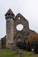 Obraz premium Ruins of medieval Carta Monastery, a former Cistercian (Benedictine) Abbey in southern Transylvania 