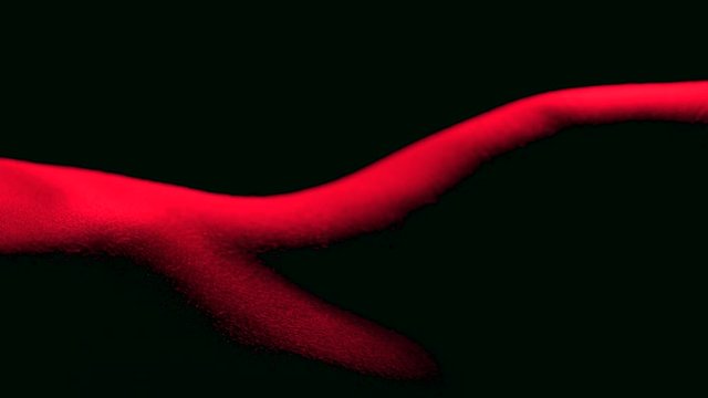Close-up abstract female bodyscape with red lighting