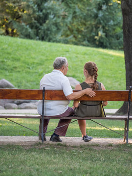 Grandpa and granddaughter