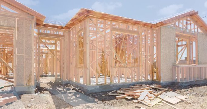 4k Custom House Framing Transition to Finished Home.
