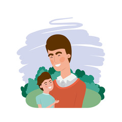 father with son avatar character