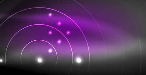 Glowing shiny neon colors with abstract lines, modern background