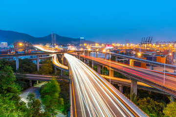 Fototapeta premium City overpass at night