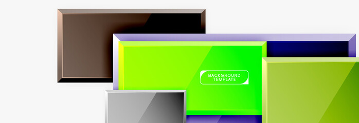 Fototapeta premium Abstract square composition for background, banner or logo