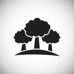 Outdoor landscape icon on background for graphic and web design. Simple vector sign. Internet concept symbol for website button or mobile app.