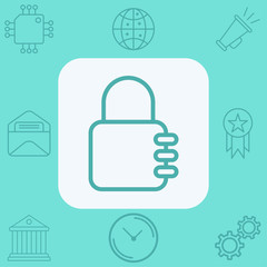 Padlock vector icon sign symbol