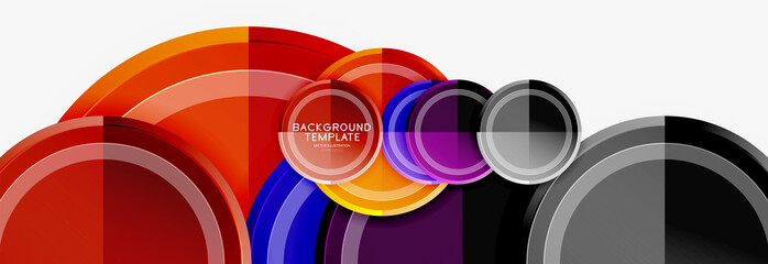 Colorful glossy circles background