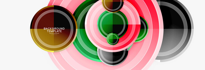 Fototapeta premium Colorful glossy circles background