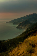 Fototapeta premium Ocean Landscape overlooking bluffs in California