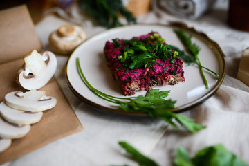 traditional russian beetroot salad 