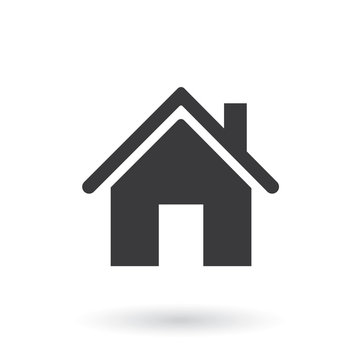 Home icon. Flat style - stock vector.