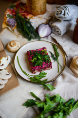 traditional russian beetroot salad 