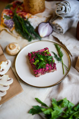 traditional russian beetroot salad 