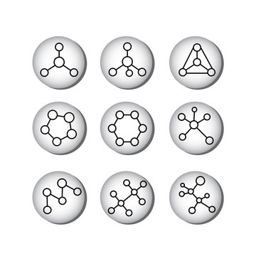 structural formulas of molecules on white background