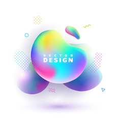 Vector abstract shapes. Colorful gradient bubbles.