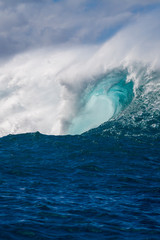View inside a giant breaking wave