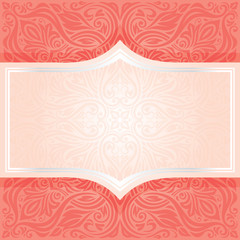 Living Coral silver vector wallpaper trends fashion mandala design wedding background