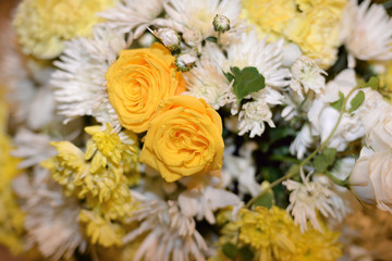 bouquet of yellow roses
