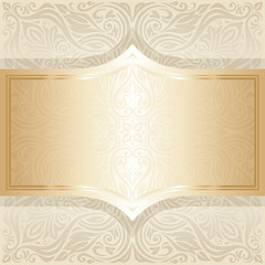 Wedding Floral vintage mandala Background Ecru wallpaper pattern copy space