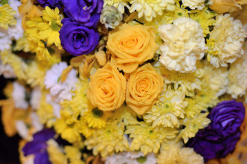 bouquet of yellow roses